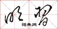 骆恒光明习草书怎么写