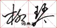 骆恒光柳琴草书怎么写