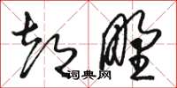 骆恒光都野草书怎么写