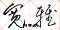 骆恒光宽雅草书怎么写