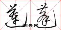 骆恒光莲蓬草书怎么写
