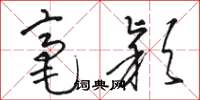 骆恒光毫颖草书怎么写
