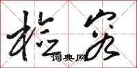 骆恒光检容草书怎么写