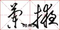 骆恒光兰掖草书怎么写