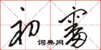 骆恒光初审草书怎么写