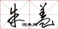 骆恒光朱盖草书怎么写