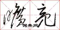 骆恒光旷亮草书怎么写