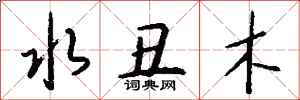 钱沛云水丑木行书怎么写
