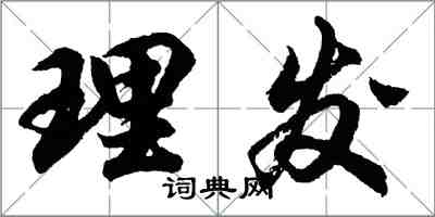 胡问遂理发行书怎么写