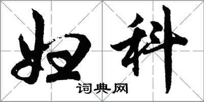 胡问遂妇科行书怎么写