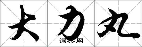 胡问遂大力丸行书怎么写
