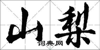 胡问遂山梨行书怎么写