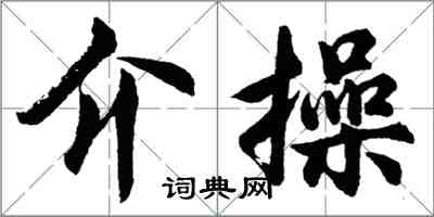 胡问遂介操行书怎么写