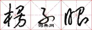 骆恒光楞子眼草书怎么写