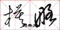 骆恒光模略草书怎么写