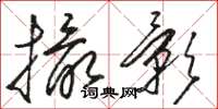 骆恒光撮影草书怎么写