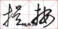 骆恒光提按草书怎么写