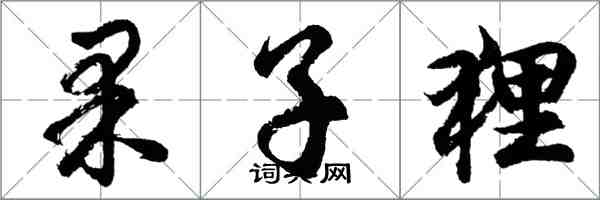 胡问遂果子狸行书怎么写