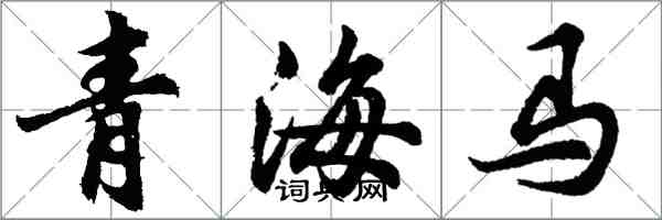 胡问遂青海马行书怎么写