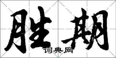 胡问遂胜期行书怎么写