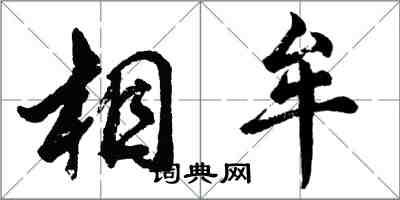 胡问遂相牟行书怎么写