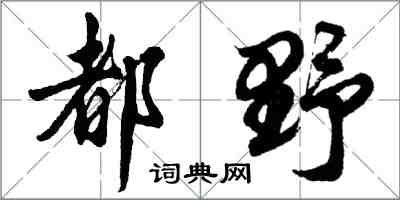 胡问遂都野行书怎么写