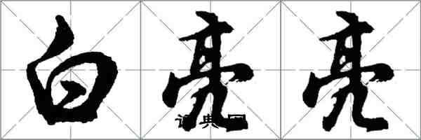 胡问遂白亮亮行书怎么写