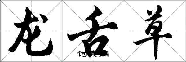 胡问遂龙舌草行书怎么写