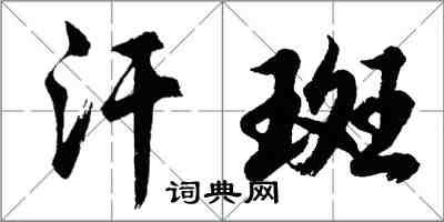 胡问遂汗斑行书怎么写