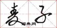 骆恒光麦子行书怎么写