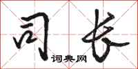 骆恒光司长行书怎么写