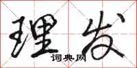 骆恒光理发行书怎么写