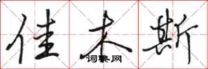 骆恒光佳木斯行书怎么写