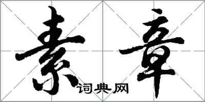 胡问遂素章行书怎么写