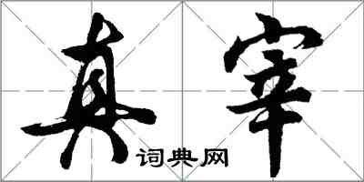 胡问遂真宰行书怎么写