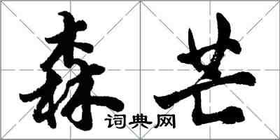 胡问遂森芒行书怎么写