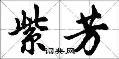 胡问遂紫芳行书怎么写