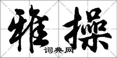 胡问遂雅操行书怎么写