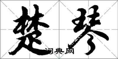 胡问遂楚琴行书怎么写