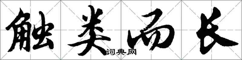 胡问遂触类而长行书怎么写