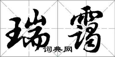 胡问遂瑞霭行书怎么写