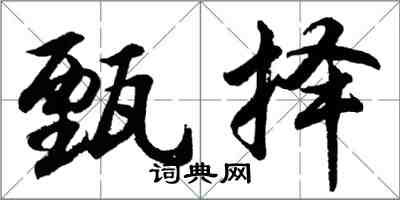 胡问遂甄择行书怎么写