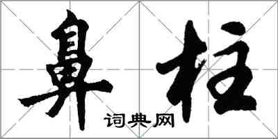 胡问遂鼻柱行书怎么写