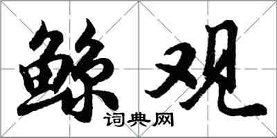 胡问遂鲸观行书怎么写