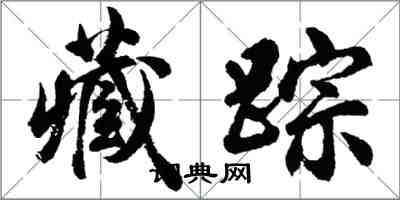 胡问遂藏踪行书怎么写