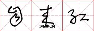 王冬龄自来红草书怎么写