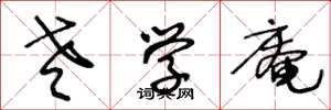 王冬龄老学庵草书怎么写