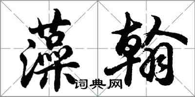 胡问遂藻翰行书怎么写