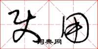 王冬龄使用草书怎么写