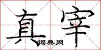 庞中华真宰楷书怎么写